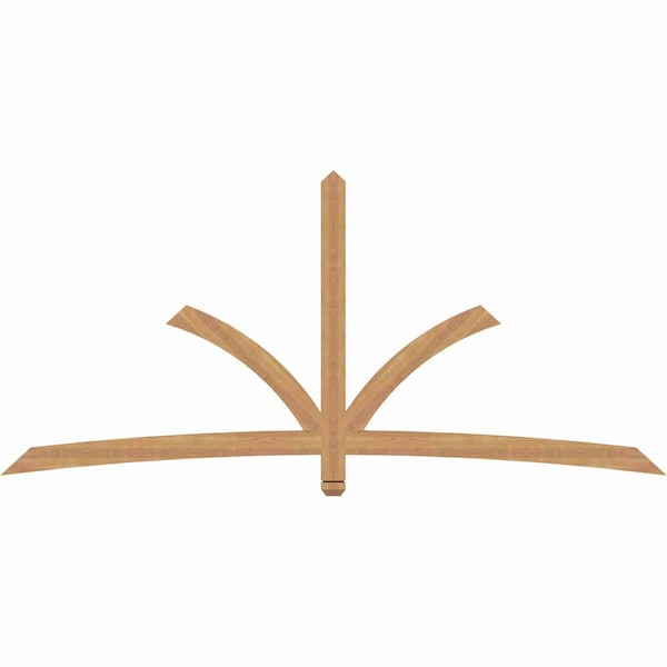 Ekena Millwork Davenport Timber Gable Bracket, Western Red Cedar, 96"W x 44"H x 1 1/2"D x 3 1/2"F, 11/12 Pitch GBW096X44X0204DAV00SWR - main